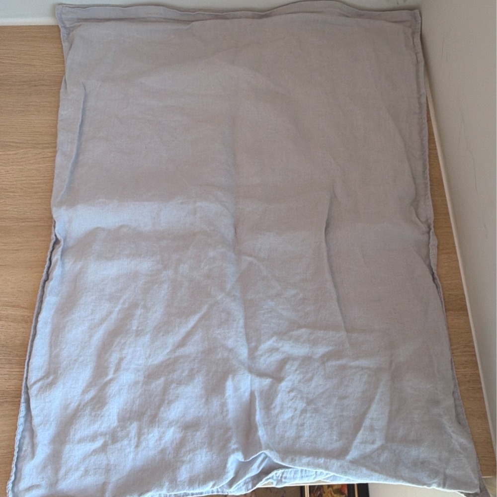 CHUFFED 100% French Linen Pillowcase 20x26 Light Gray Minimalist Quiet Luxury